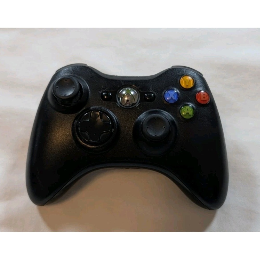 Authentic Xbox 360 Wireless Controller Black (No Battery Cover) OEM Model 1403